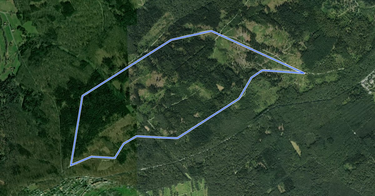 Маршрут Landsgraben: Muffel на спутниковом снимке