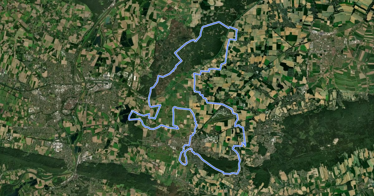 Маршрут Landtour Bückeburg на спутниковом снимке