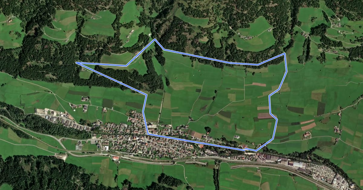 Маршрут Lanerweg на спутниковом снимке