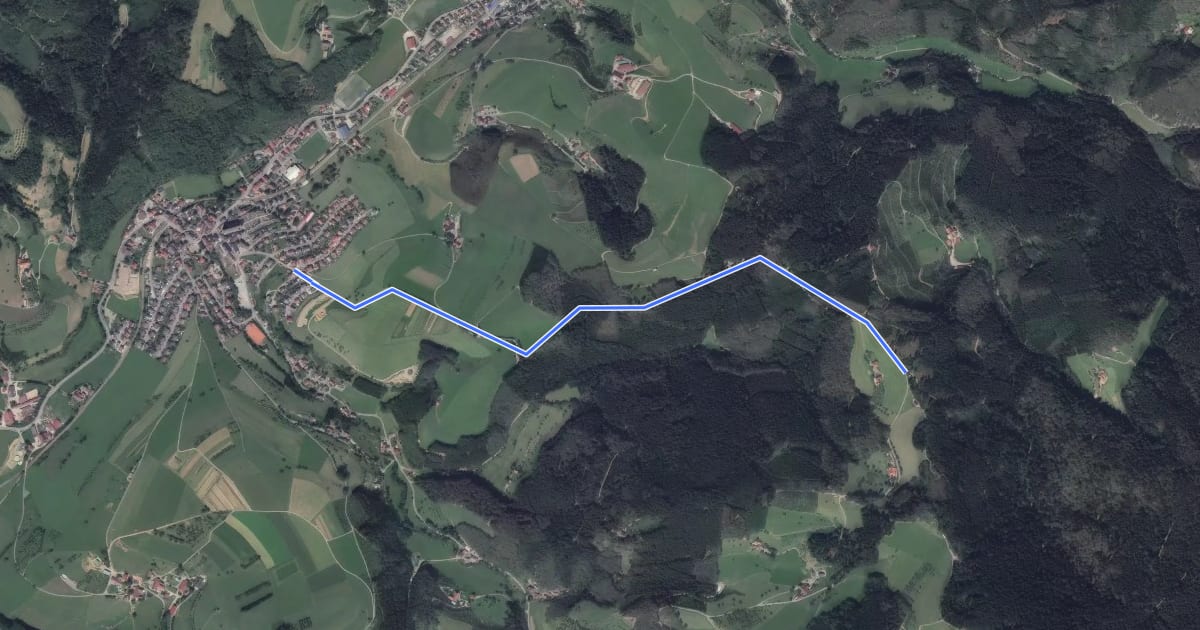 Маршрут Langenberg - Oberharmersbach Elme на спутниковом снимке