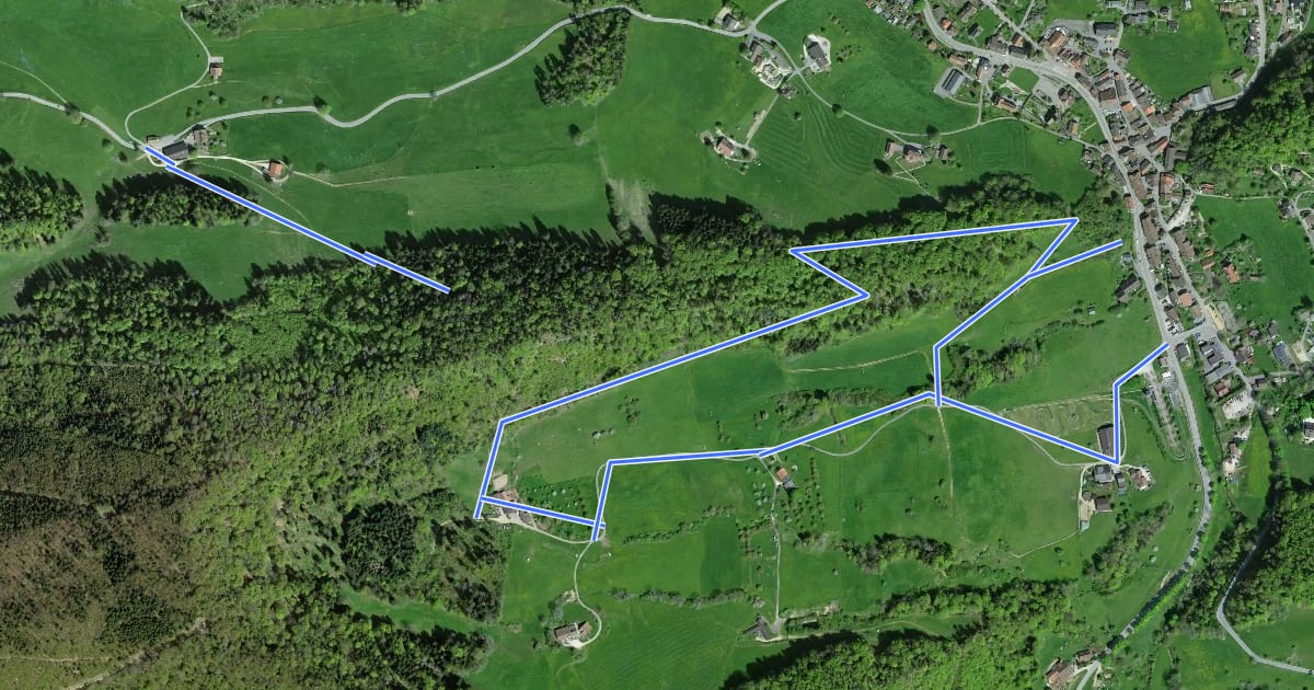 Маршрут Langenbruck Rundweg на спутниковом снимке