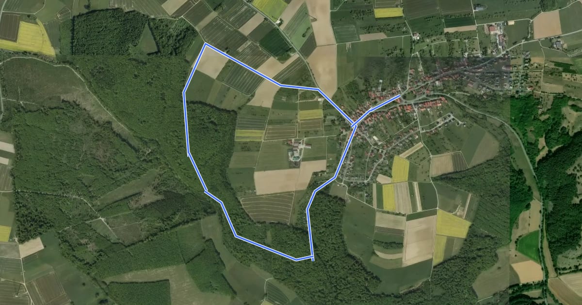 Маршрут Langenthal-Rundweg 2 на спутниковом снимке