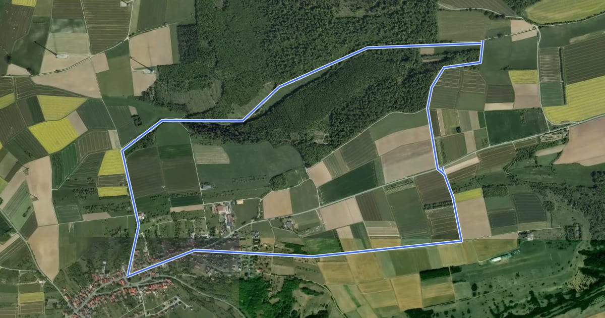Маршрут Langenthal-Rundweg 3 на спутниковом снимке