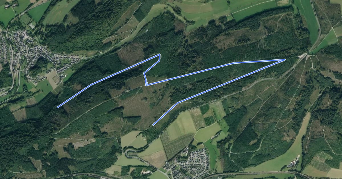 Маршрут Langer Berg Rundweg A2 на спутниковом снимке