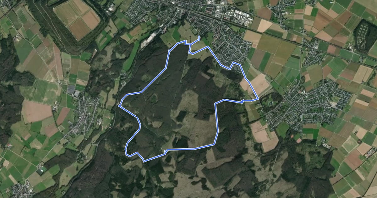 Маршрут Langerwehe Wanderrundweg Nr. 21 на спутниковом снимке