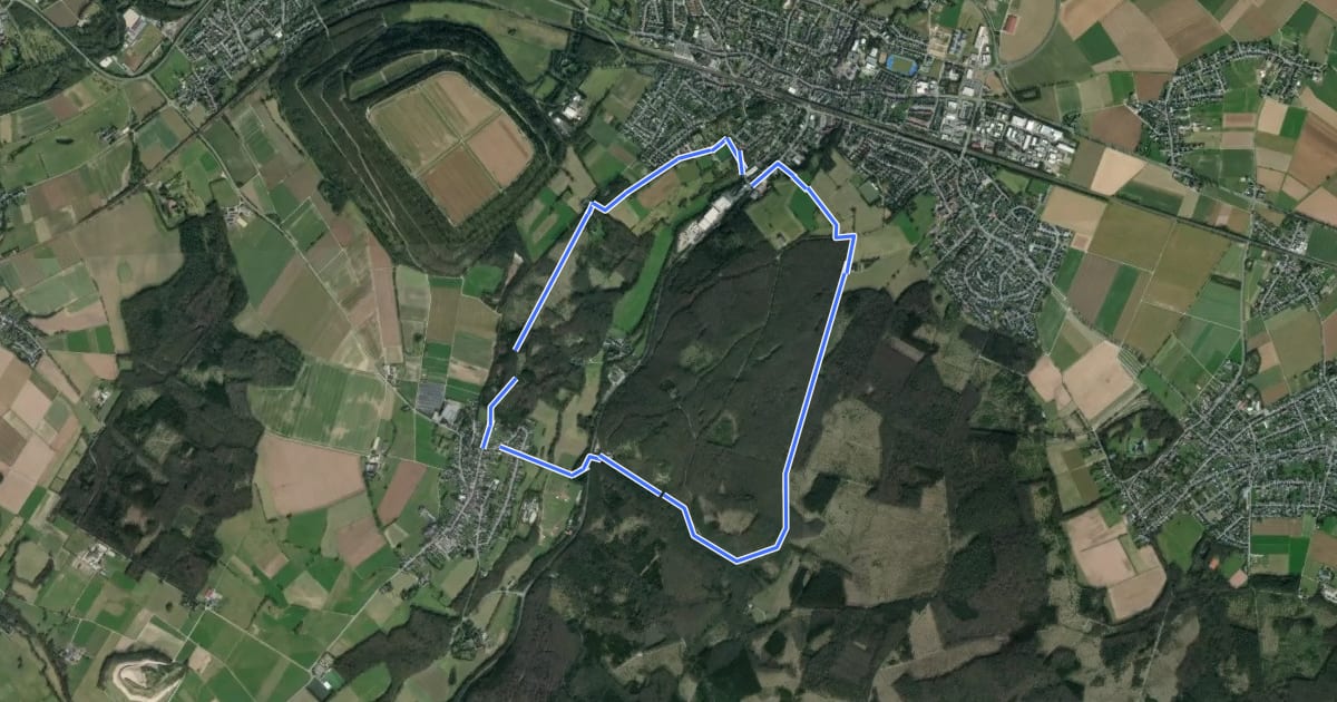 Маршрут Langerwehe Wanderrundweg Nr. 31 на спутниковом снимке