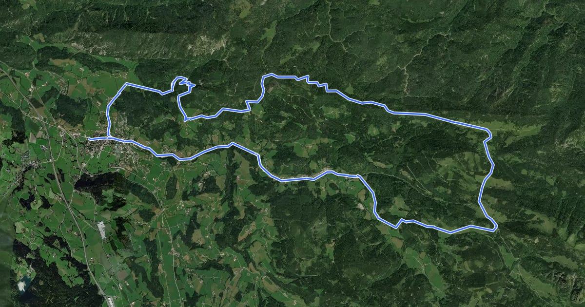Маршрут Langfirst Tour на спутниковом снимке