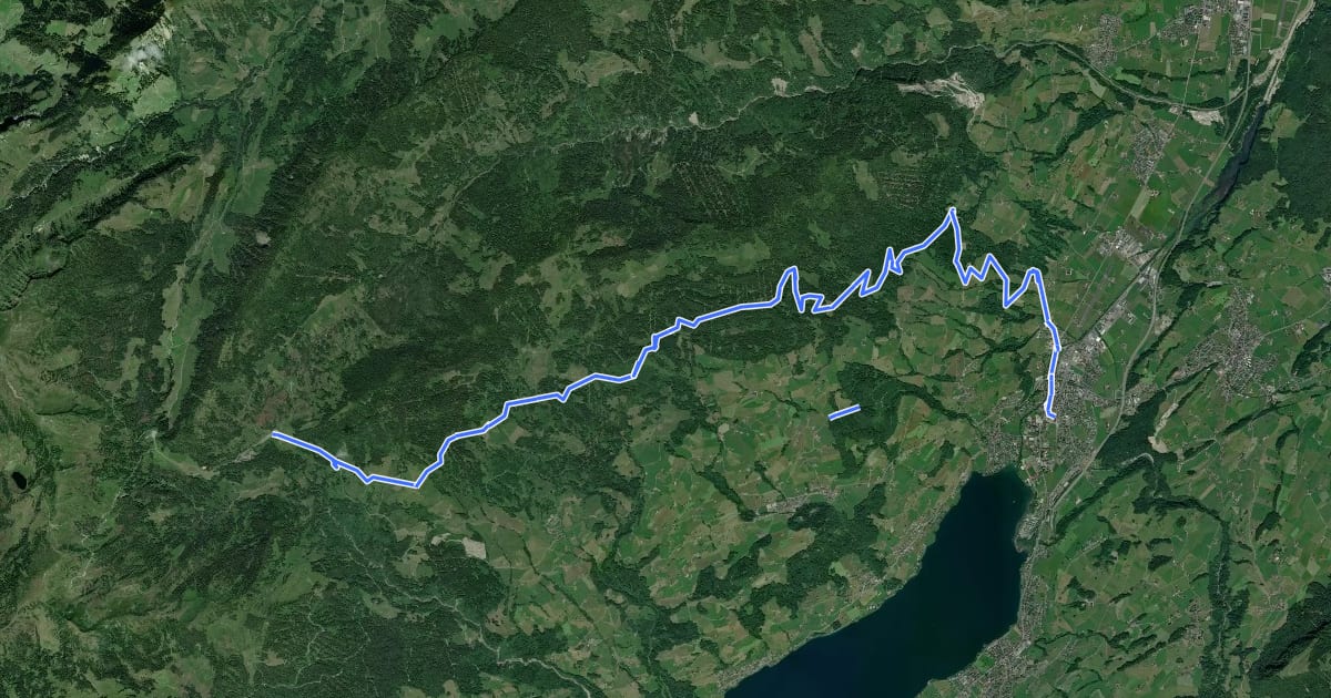 Маршрут Langisbike на спутниковом снимке