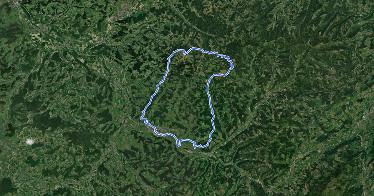 Маршрут Langnau-Lüderenalp-Loop на спутниковом снимке