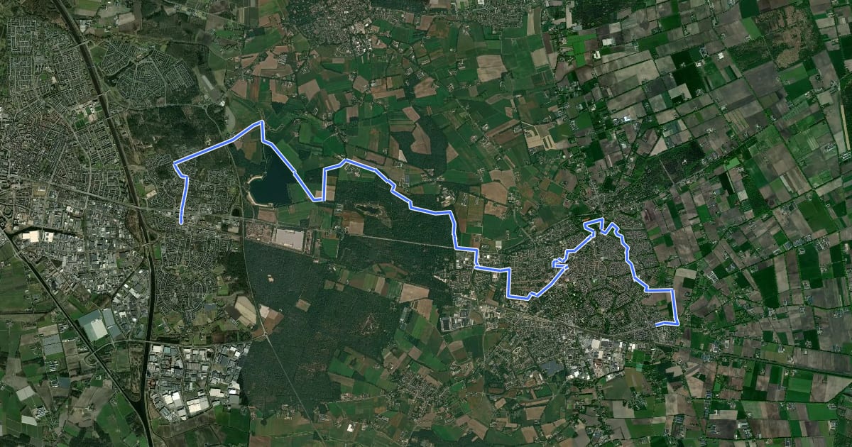 Маршрут Langs de Brabantse Aa route 4: Deurne-Brouwhuis на спутниковом снимке