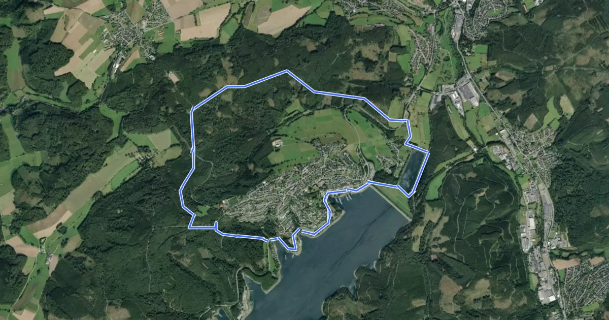 Маршрут Langscheid Rundweg на спутниковом снимке