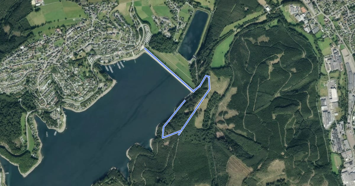 Маршрут Langscheid Rundweg L5 на спутниковом снимке