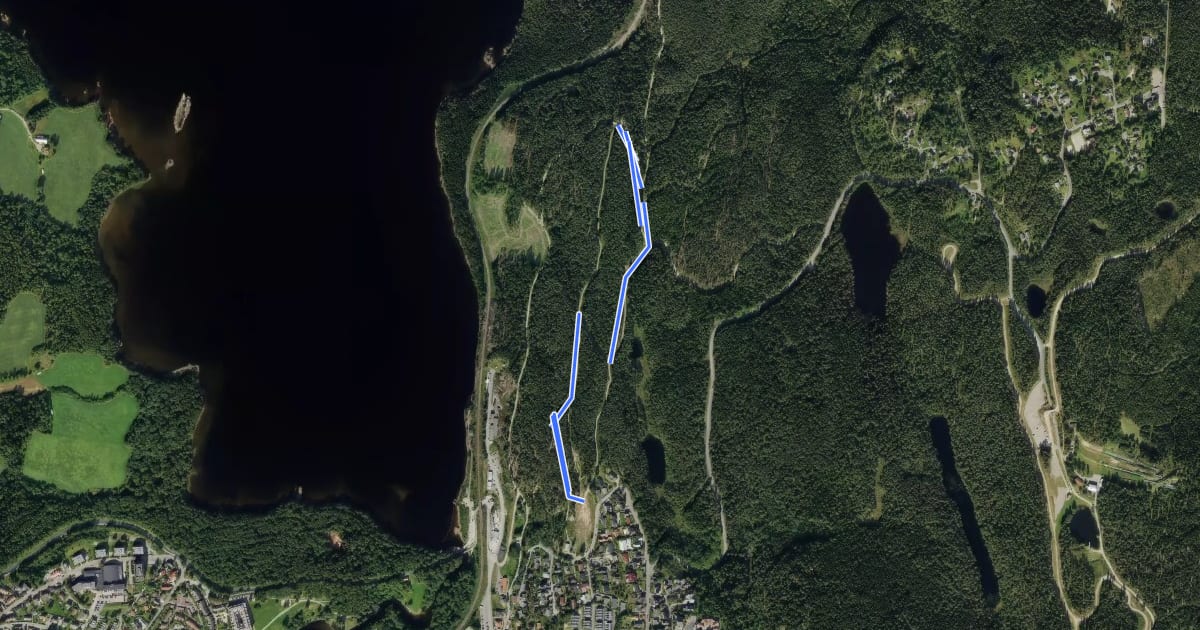 Маршрут Langsetløkka 2 km на спутниковом снимке