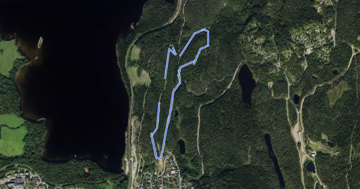 Маршрут Langsetløkka 3 km на спутниковом снимке