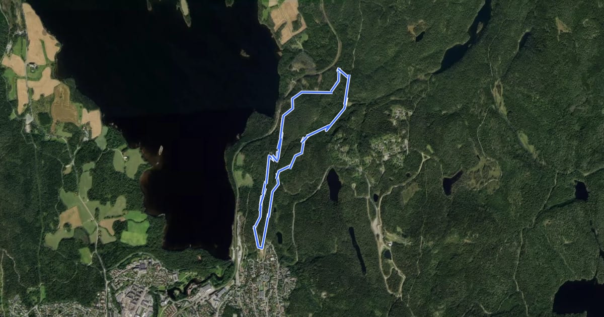 Маршрут Langsetløkka 5 km на спутниковом снимке