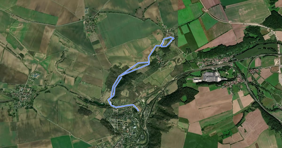 Маршрут Lanitztal Rundwanderweg на спутниковом снимке