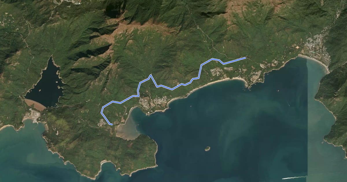 Маршрут 鳳凰徑第十段 Lantau Trail Section 10 на спутниковом снимке