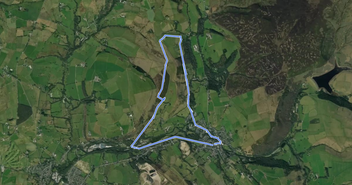 Маршрут Lantern Pike Circular (Ethel), High Peak на спутниковом снимке