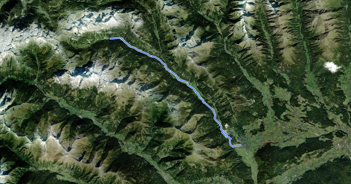 Маршрут Lantschfeld Route на спутниковом снимке