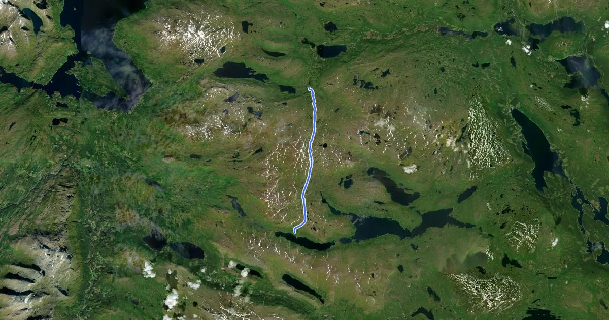 Маршрут Lapplandsleden - Stage 2 на спутниковом снимке