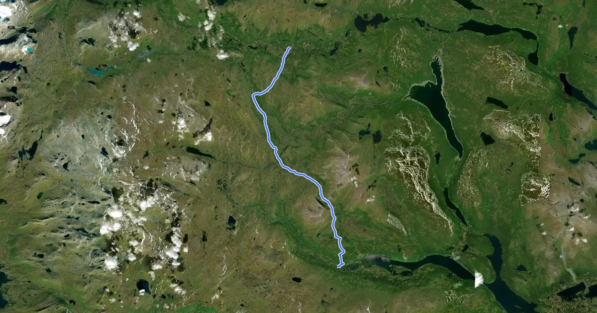 Маршрут Lapplandsleden - Stage 5 на спутниковом снимке