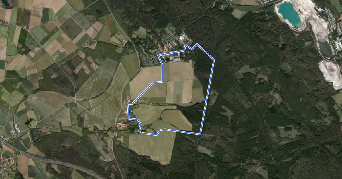 Маршрут Lappwald Rundwanderweg 11 на спутниковом снимке