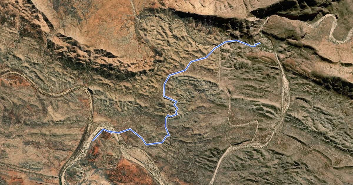 Маршрут Larapinta Trail Section 10 на спутниковом снимке