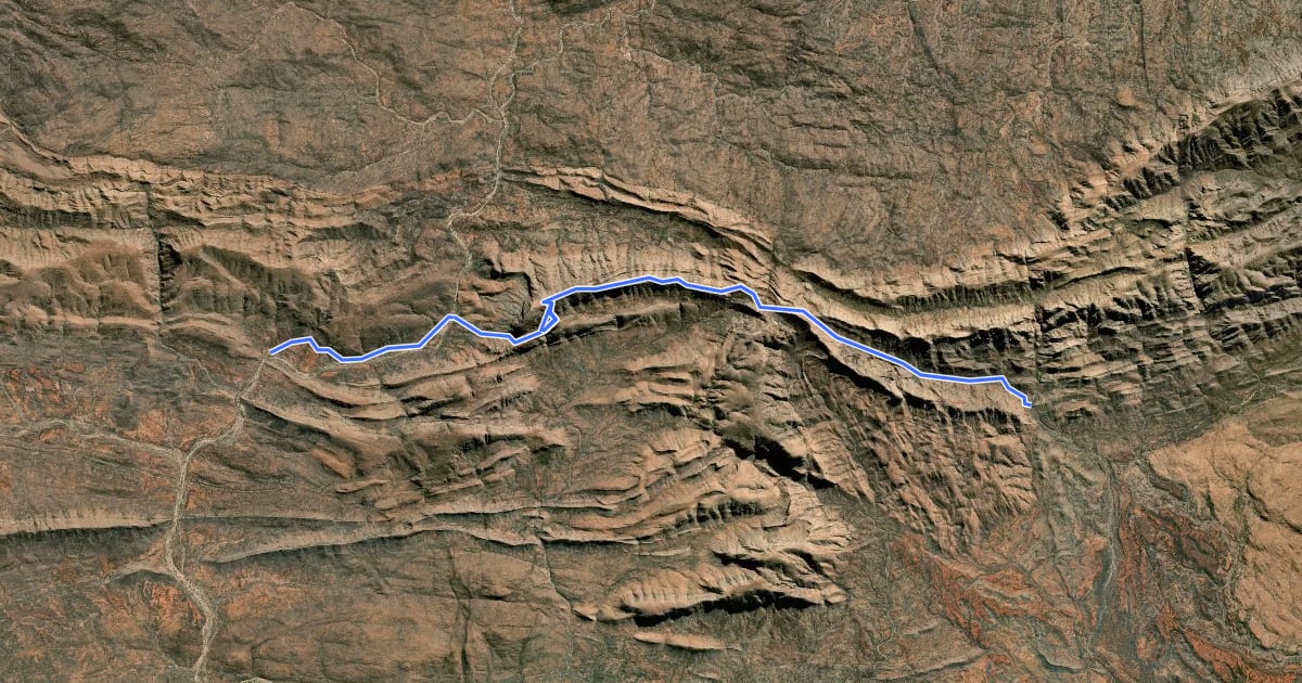 Маршрут Larapinta Trail Section 4 на спутниковом снимке