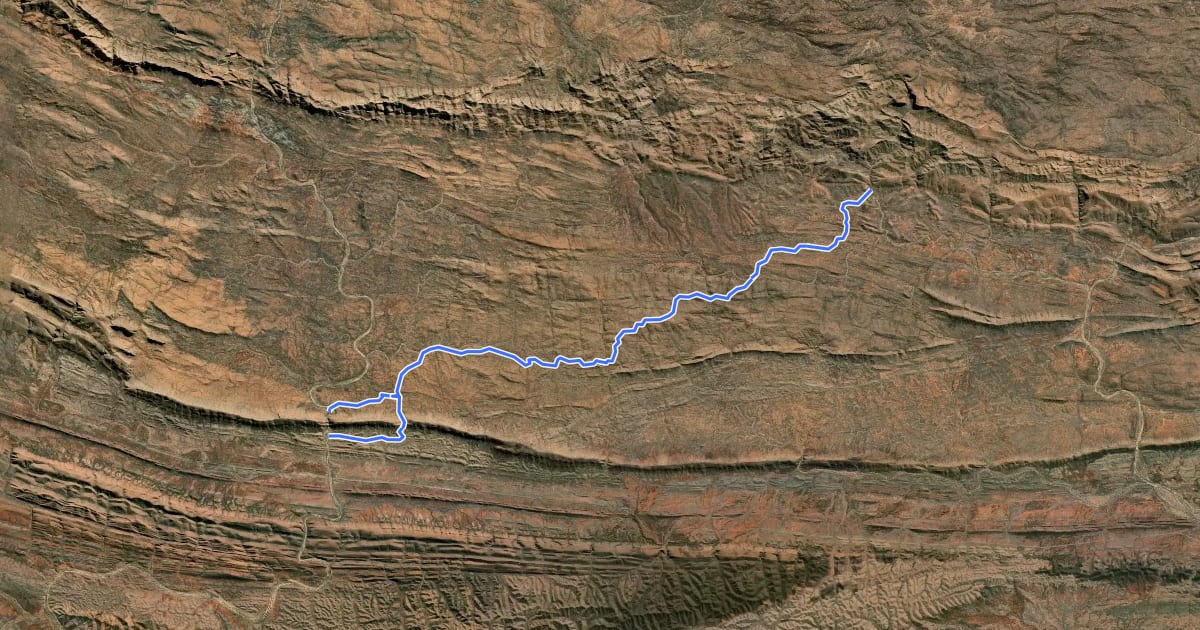 Маршрут Larapinta Trail Section 6 на спутниковом снимке