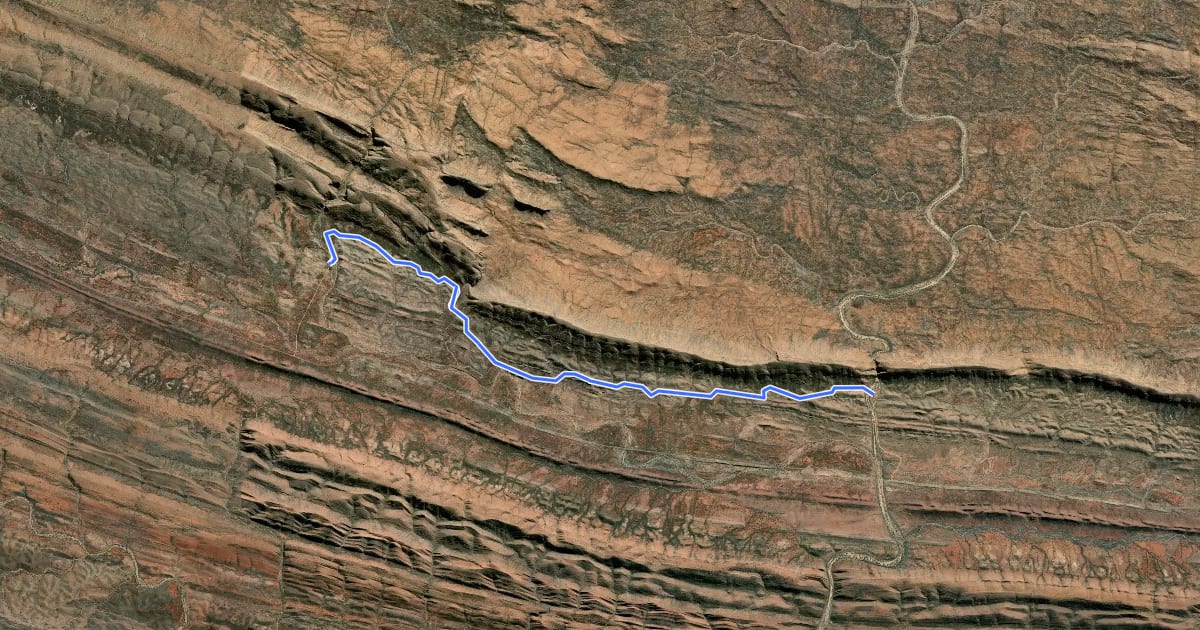 Маршрут Larapinta Trail Section 7 на спутниковом снимке