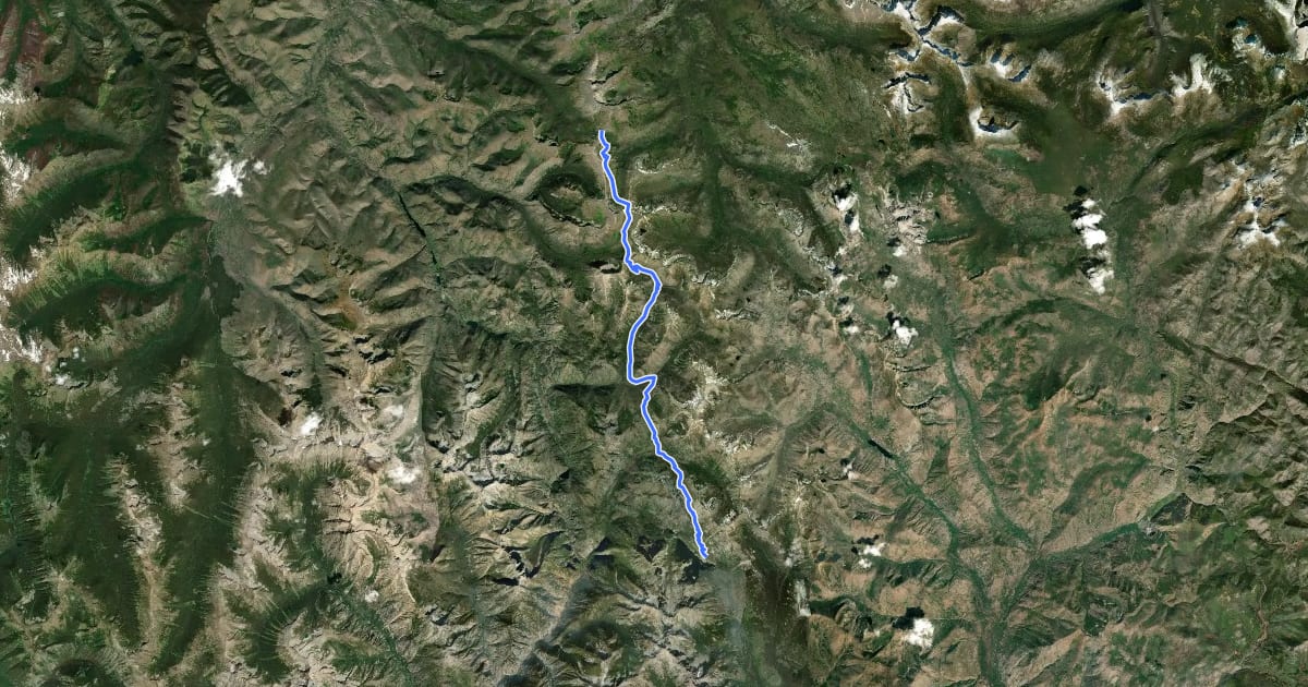 Маршрут Larch Creek, Billy Goat Pass Trail на спутниковом снимке