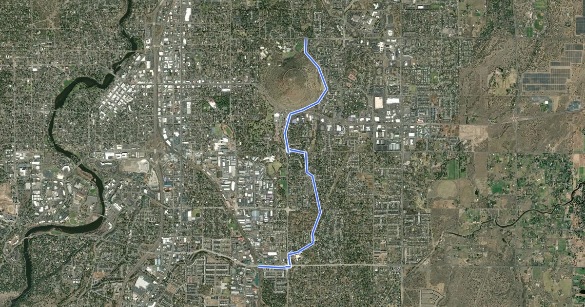 Маршрут Larkspur Trail на спутниковом снимке
