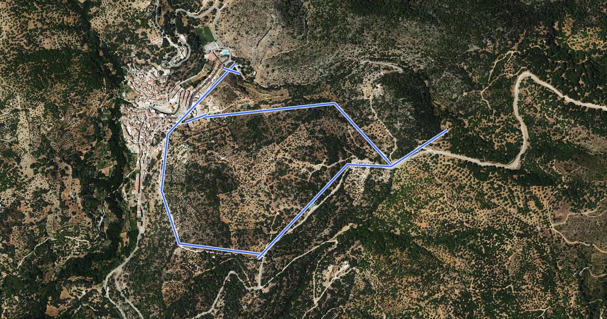 Маршрут Las Caleras на спутниковом снимке