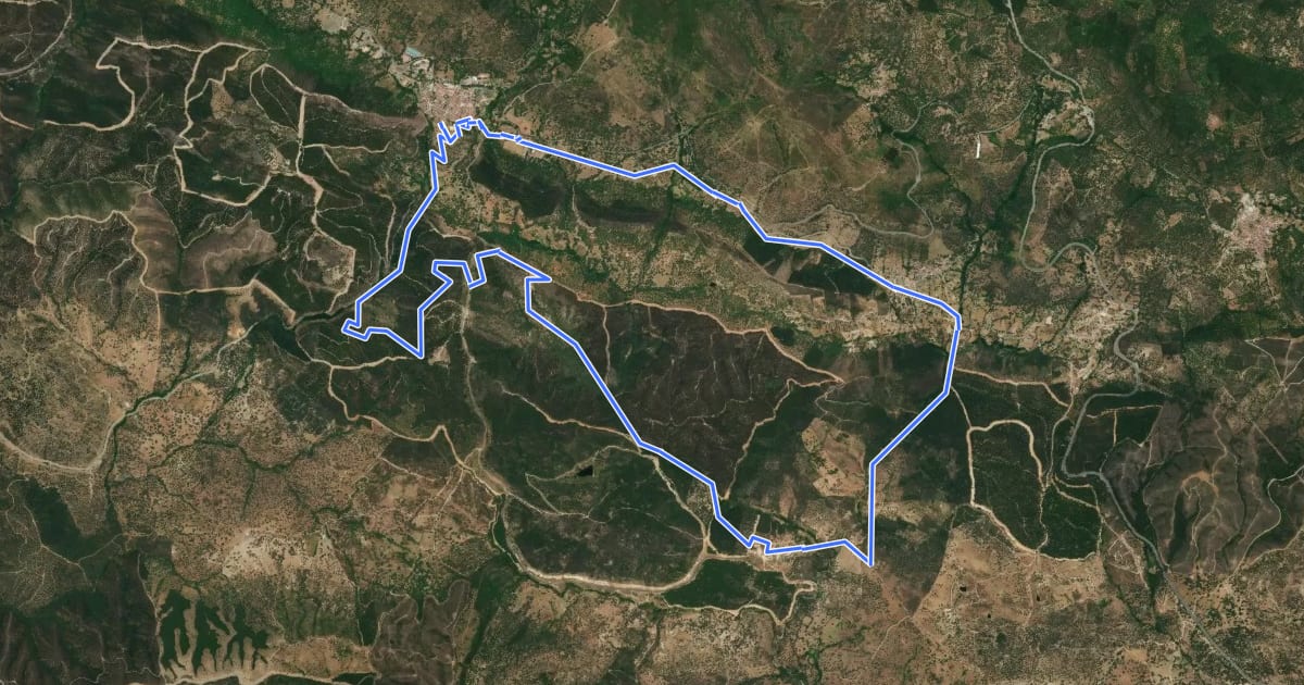 Маршрут Las Cuatro Riveras на спутниковом снимке