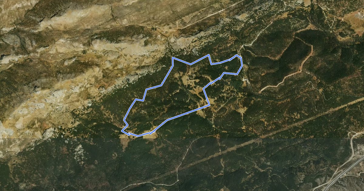 Маршрут Las Mimbres на спутниковом снимке