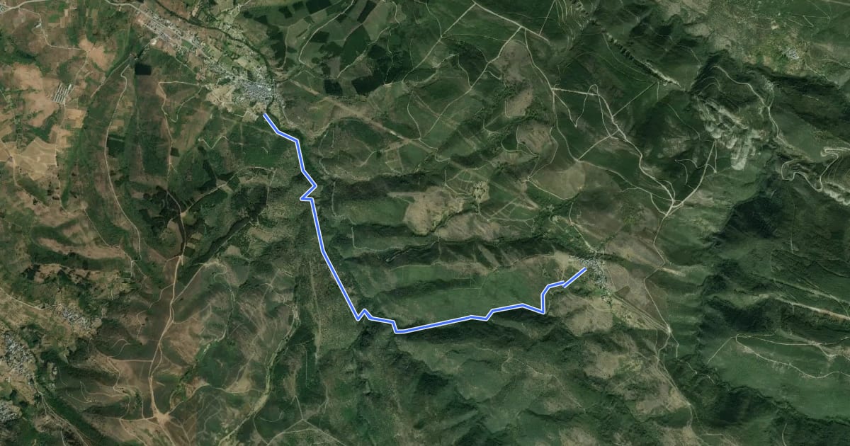 Маршрут Las Puentes de Malpaso на спутниковом снимке