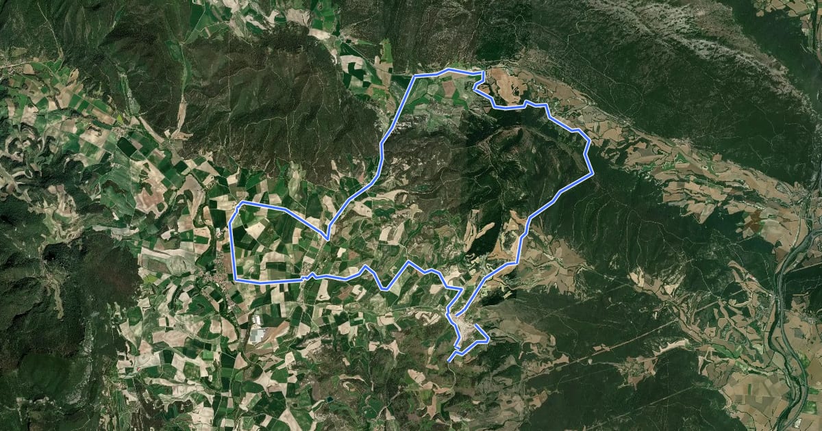 Маршрут Las Salinas (R7) на спутниковом снимке