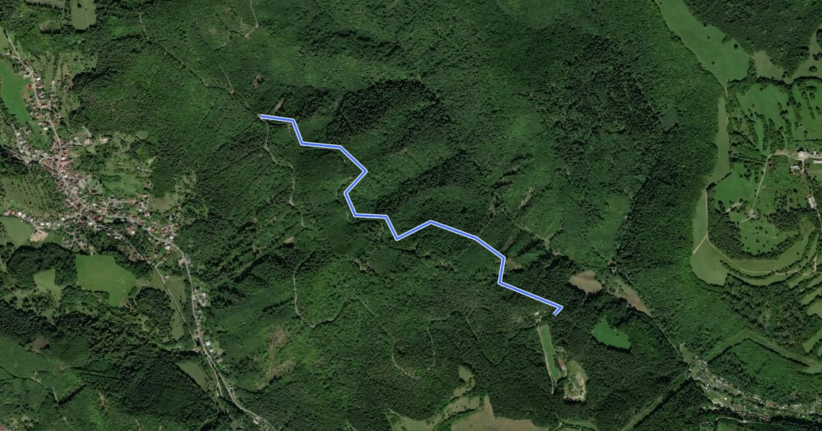 Маршрут Laskomerský trail на спутниковом снимке