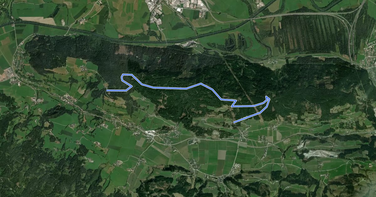Маршрут Lassinger Mountainbike Tour на спутниковом снимке