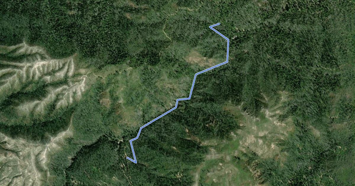 Маршрут Last Chance Trail на спутниковом снимке