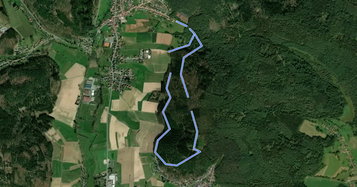 Маршрут Laubdellen-Weg на спутниковом снимке