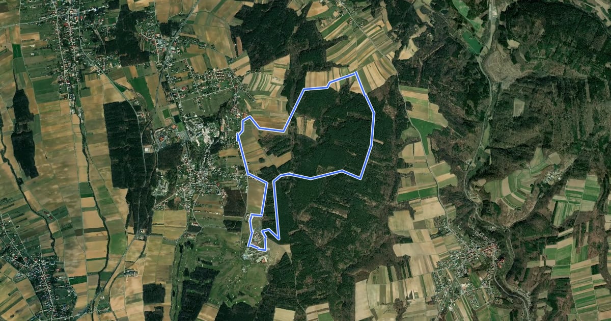 Маршрут Lauf/Walkingweg L18 на спутниковом снимке