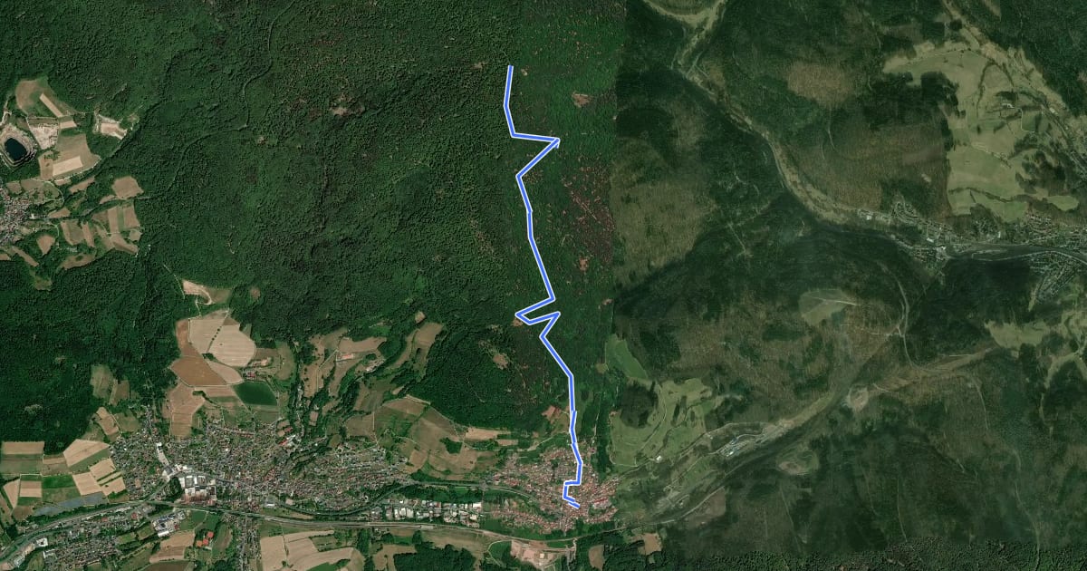 Маршрут Laufach Rundwanderweg L2 на спутниковом снимке