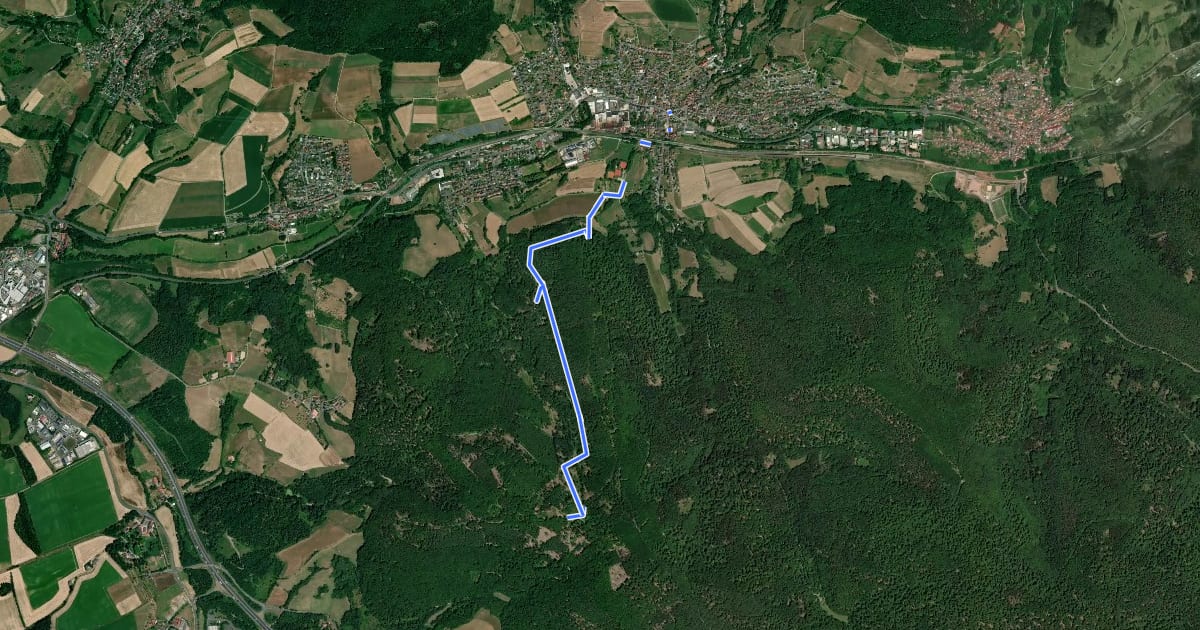 Маршрут Laufach Rundwanderweg L3 на спутниковом снимке