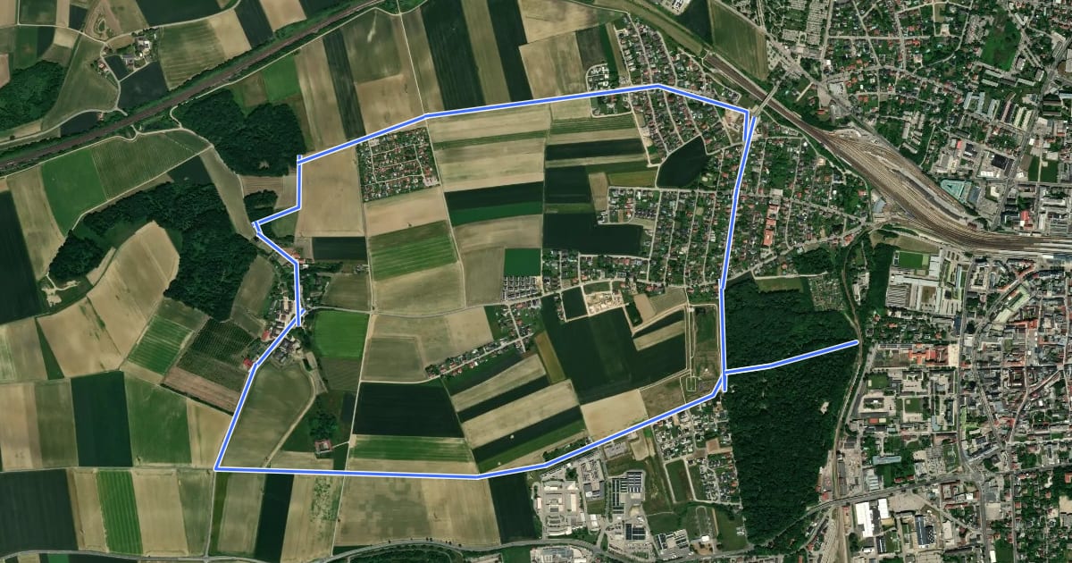 Маршрут Laufrunde Stilles Tal (6) на спутниковом снимке