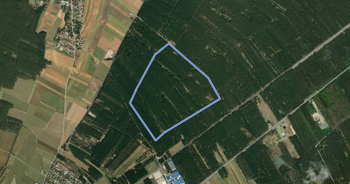 Маршрут Laufstrecke Föhrenwald 3 на спутниковом снимке
