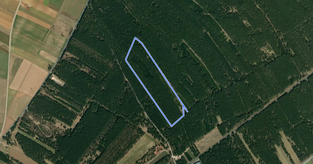 Маршрут Laufstrecke Föhrenwald 4 на спутниковом снимке