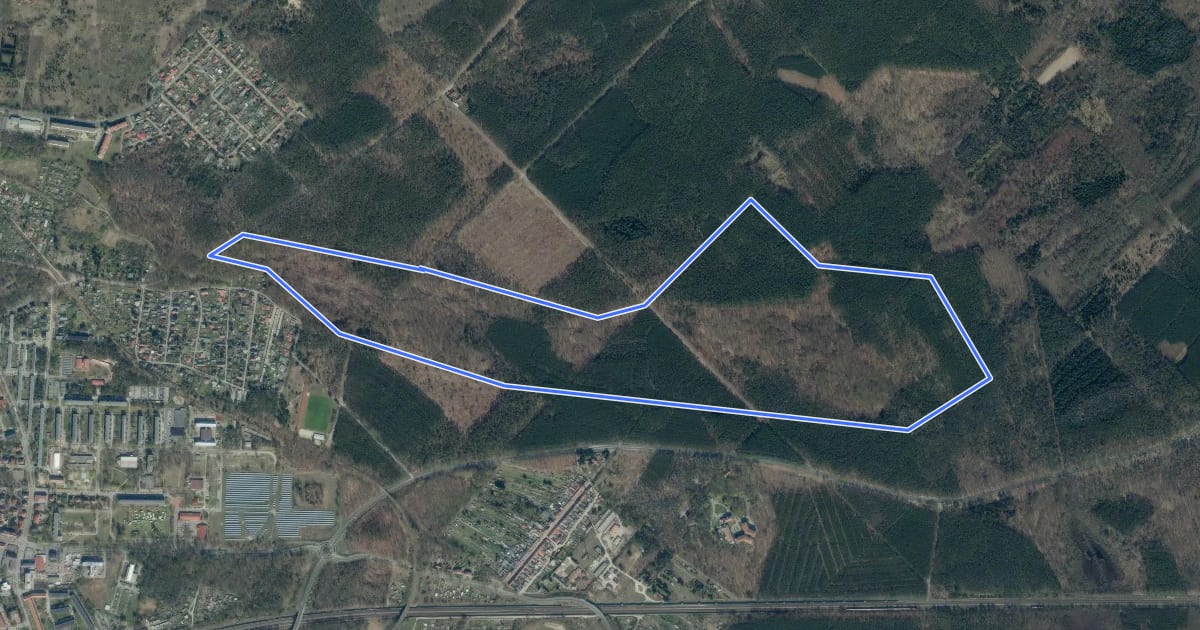 Маршрут Laufstrecken im Rathenower Stadtforst на спутниковом снимке