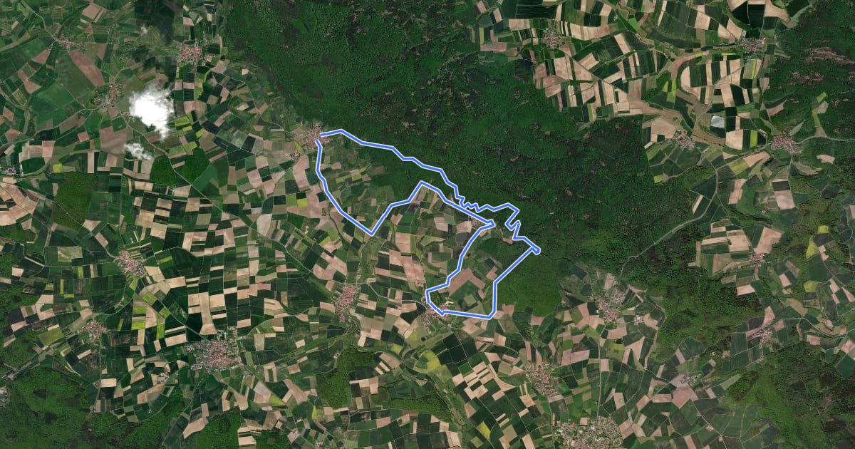 Маршрут Lauftour AID2 на спутниковом снимке