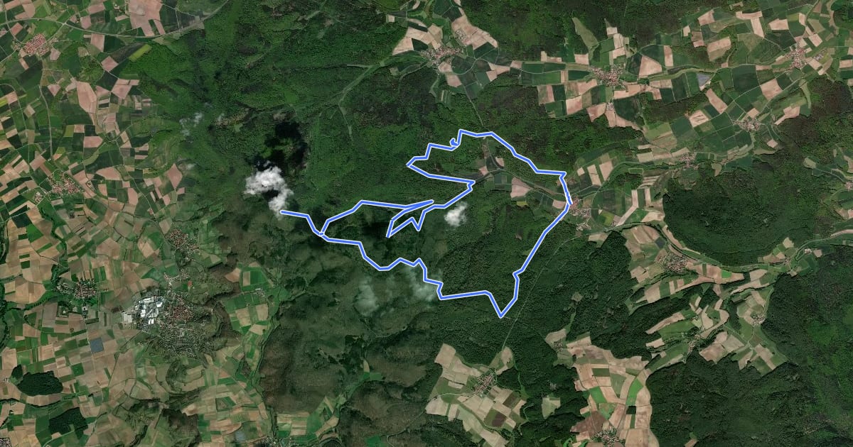 Маршрут Lauftour BGP3 на спутниковом снимке